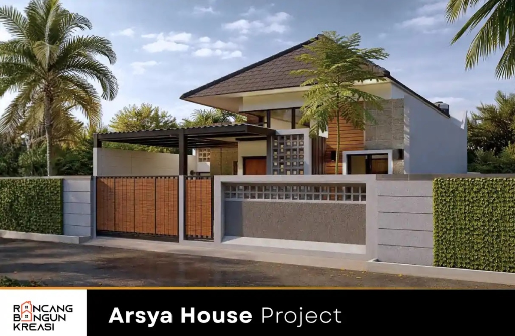 Arsya House Project - Desain rumah tropis Bogor karya RBK